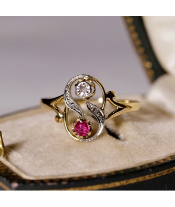 Bague ajourée pierre rose diamants à prix réduit toute l'année