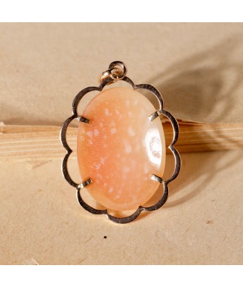 Pendentif vintage camée coquille femme festonné meilleur choix