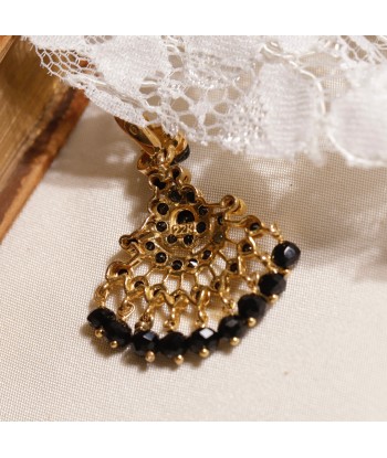 Pendentif noir billes de jais 22 carats shop