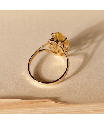 Bague navette citrine vintage Paris Déstockage Promo