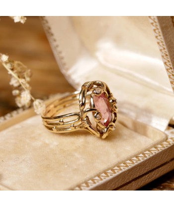 Bague ancienne tourmaline rose entrelacs 2024