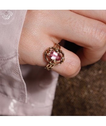 Bague ancienne tourmaline rose entrelacs 2024