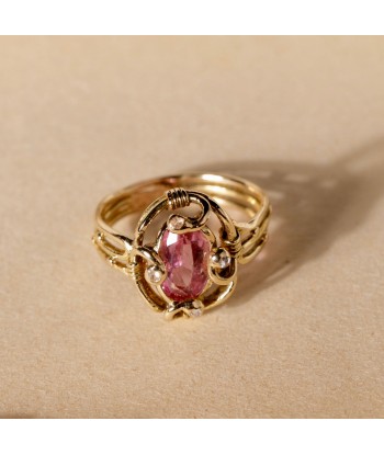 Bague ancienne tourmaline rose entrelacs 2024