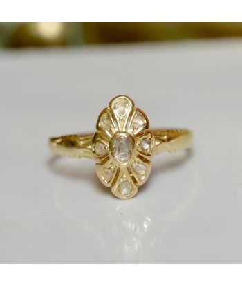 Bague marquise ancienne diamants taille rose livraison et retour toujours gratuits