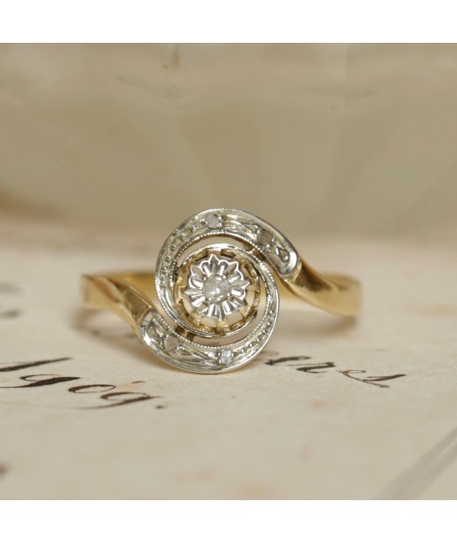 Bague tourbillon diamant taille rose en ligne