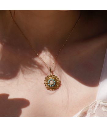 Pendentif soleil turquoise et perles vente chaude votre 