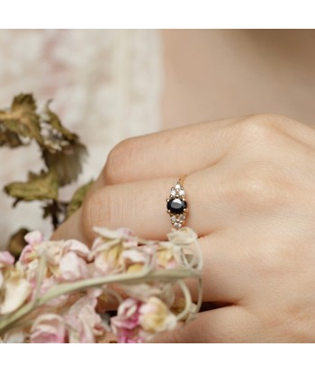 Bague fine saphirs et pierres blanches vente chaude votre 