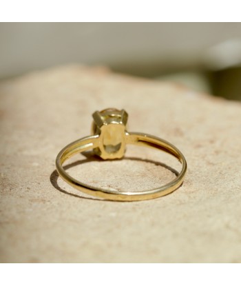 Bague solitaire citrine solde