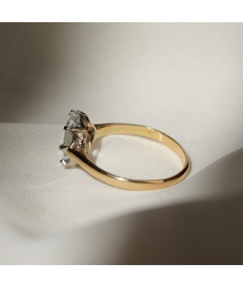 Bague vintage aigue-marine pierre ovale offre 