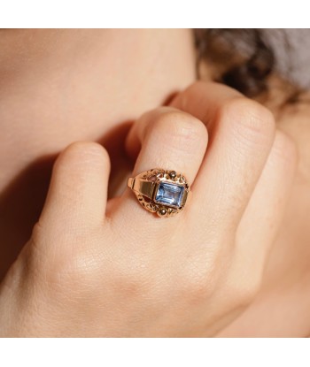 Bague Tank verre bleu clair Par le système avancé 