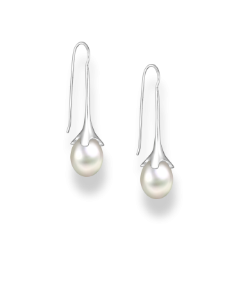 BOUCLES D'OREILLES  PERLE CYGNE en stock