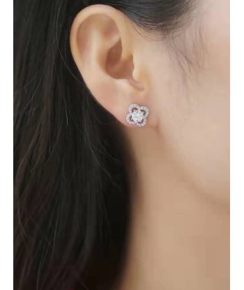 BOUCLES D'OREILLES  MOISSANITE STUD TRÈFLE 2023