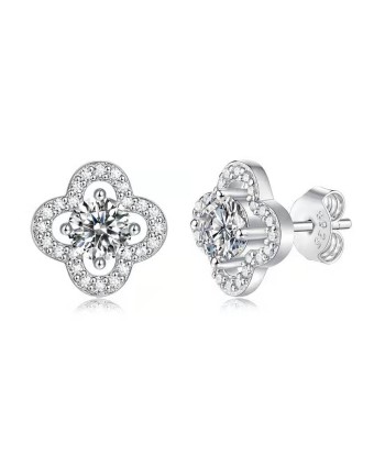 BOUCLES D'OREILLES  MOISSANITE STUD TRÈFLE 2023