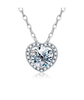 COLLIER MOISSANITE COEUR france