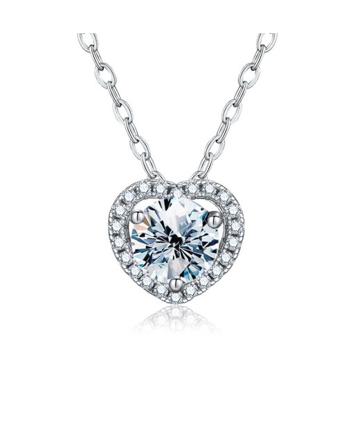 COLLIER MOISSANITE COEUR france