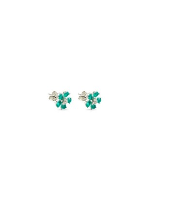 BOUCLES D'OREILLES  STUD LAGUNE FLEUR de l' environnement