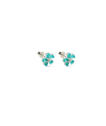 BOUCLES D'OREILLES  STUD LAGUNE FLEUR de l' environnement