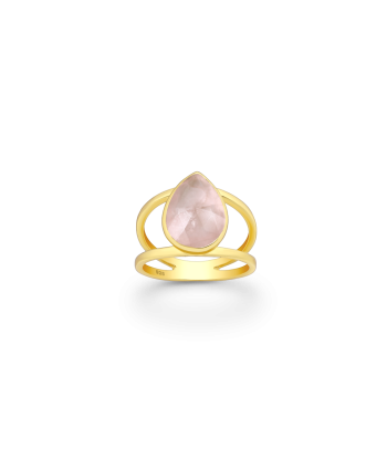 BAGUE LÉA QUARTZ ROSE Par le système avancé 