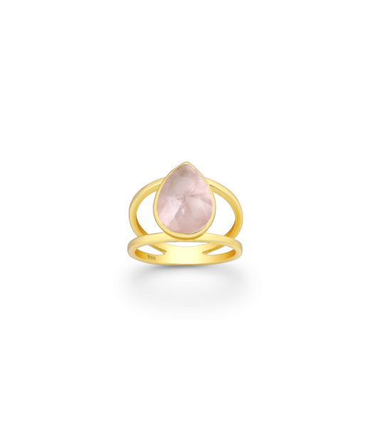 BAGUE LÉA QUARTZ ROSE Par le système avancé 