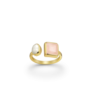 BAGUE CLAUDEL QUARTZ ROSE ET PERLE 50-70% off 