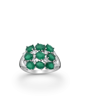 BAGUE ÉCUME AGATE VERTE sur le site 