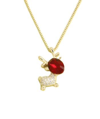 COLLIER BICHE ROUGE 50% de réduction en Octobre 2024