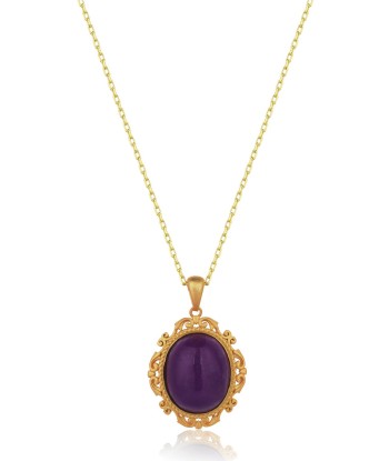 COLLIER CABOCHON VIOLET 2 - 3 jours ouvrés.