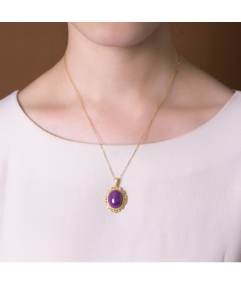 COLLIER CABOCHON VIOLET 2 - 3 jours ouvrés.