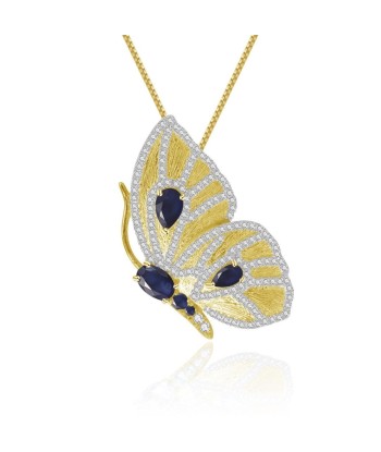 COLLIER-BROCHE MONARQUE BLEU SAPHIR en ligne des produits 