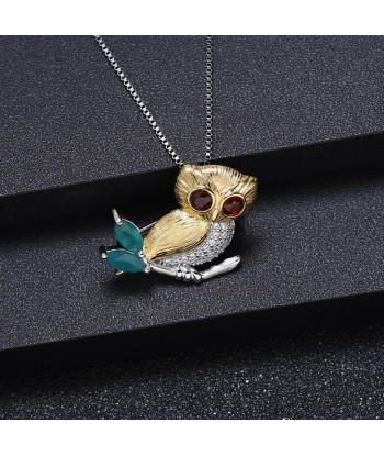 COLLIER-BROCHE HIBOU OTUS français