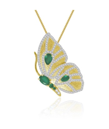 COLLIER-BROCHE MONARQUE AGATE VERTE de votre