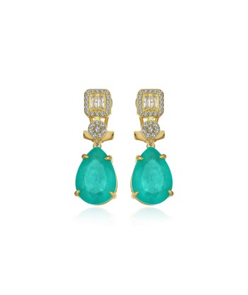 BOUCLES D'OREILLES DIANA TURQUOISE Les magasins à Paris