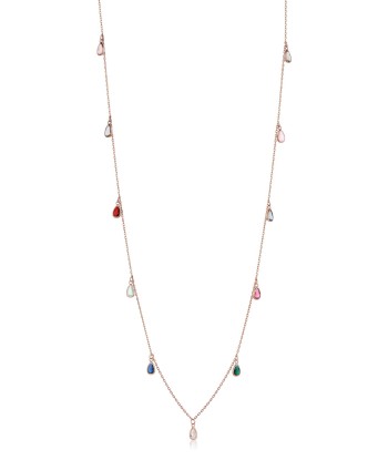 COLLIER  SAUTOIR GOUTTES COLORÉES Economisez 