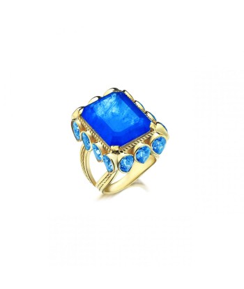 BAGUE EDITH BLEU/BLEU À commander