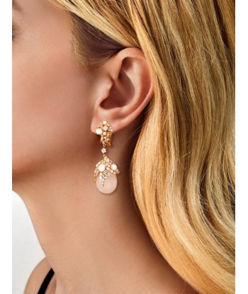 BOUCLES D'OREILLES PINK PEARL pas chere