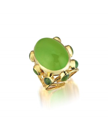 BAGUE ALEXANDRIE CALCÉDOINE VERTE des créatures d'habitude