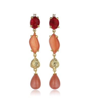 BOUCLES D'OREILLES MILEVA RUBIS paiement sécurisé