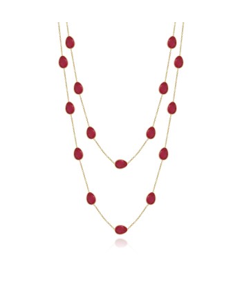 COLLIER SAUTOIR RIVIERA RUBIS Paris Déstockage Promo