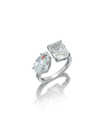 BAGUE MOISSANITE TOI ET MOI 50-70% off 