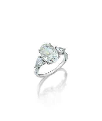 BAGUE  MOISSANITE CLAIR DE LUNE OVALE du meilleur 