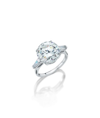 BAGUE MOISSANITE CLAIR DE LUNE RONDE français