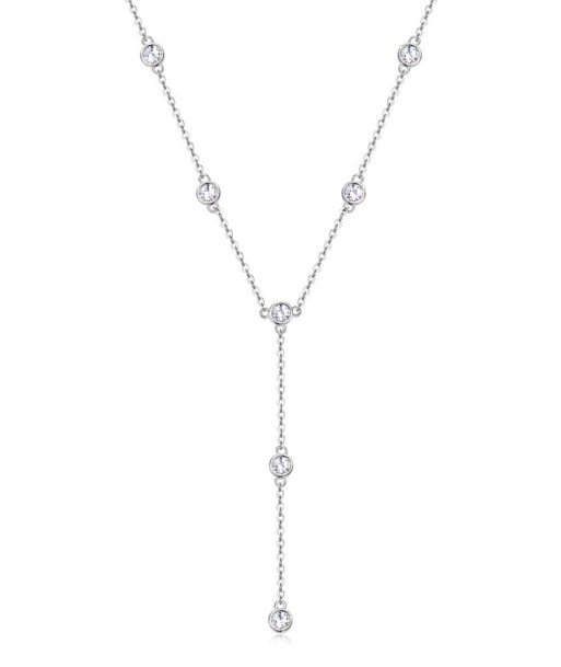 COLLIER MOISSANITE LARIAT rembourrage situé sous