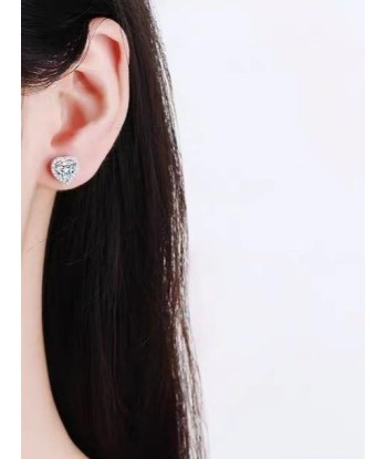 BOUCLES D'OREILLES MOISSANITE COEUR Faites des économies