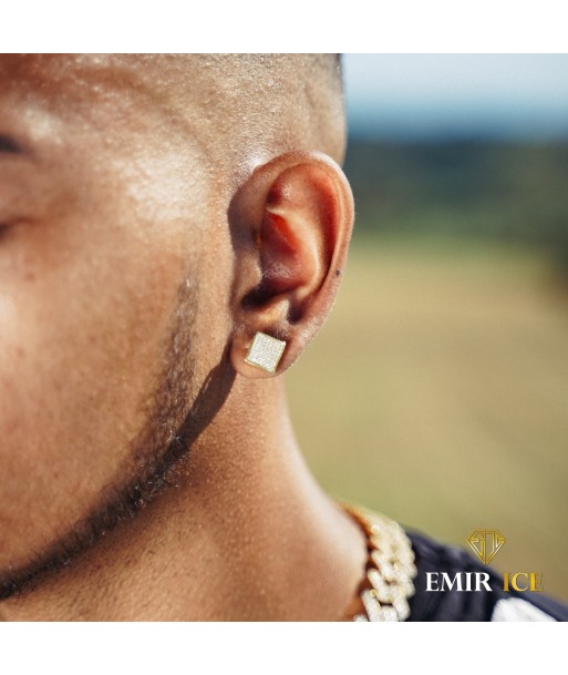 BOUCLE D'OREILLE PAVÉ DIAMANT OR JAUNE Les magasins à Paris et en Île-de-France