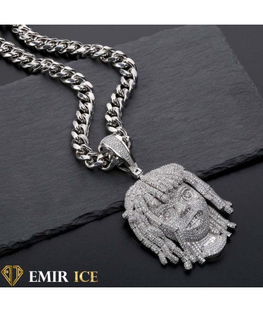 PENDENTIF LIL PUMP OR BLANC le des métaux précieux