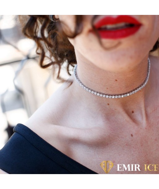 COLLIER FEMME DIAMANT RAS DE COU plus qu'un jeu 