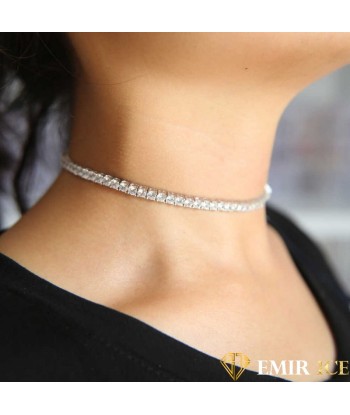 COLLIER FEMME DIAMANT RAS DE COU plus qu'un jeu 