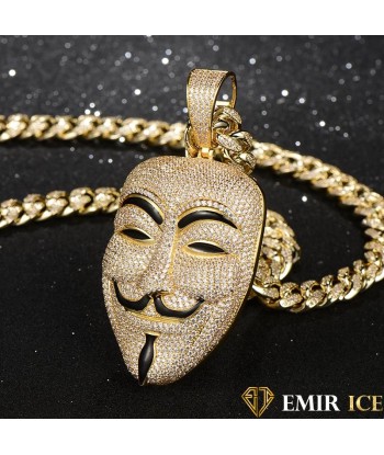 COLLIER PENDENTIF MASQUE ANONYMOUS Les êtres humains sont 