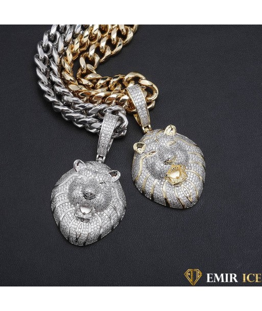 COLLIER PENDENTIF TETE DE LION pas cher