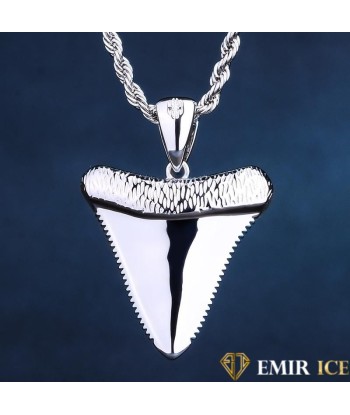 COLLIER PENDENTIF DENT DE REQUIN PLAQUE OR Faites des économies